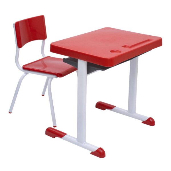 Kit Escolar Individual – (Mesa e Cadeira) – INFANTIL 03 a 06 Anos COR VERMELHO – - Image 4