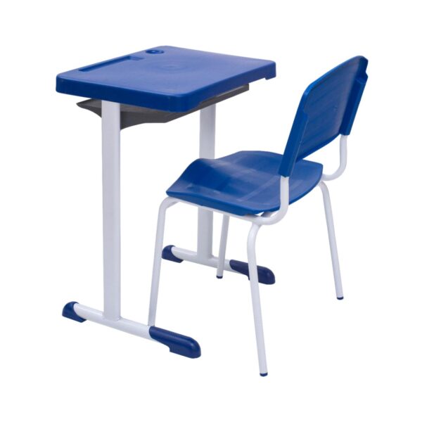 Kit Escolar Individual AZUL – (Mesa e Cadeira) – ADULTO – COR AZUL - Image 3