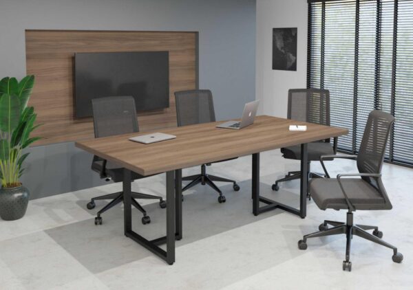 MESA REUNIÃO PÉ INDUSTRIAL  2,00X1,00
