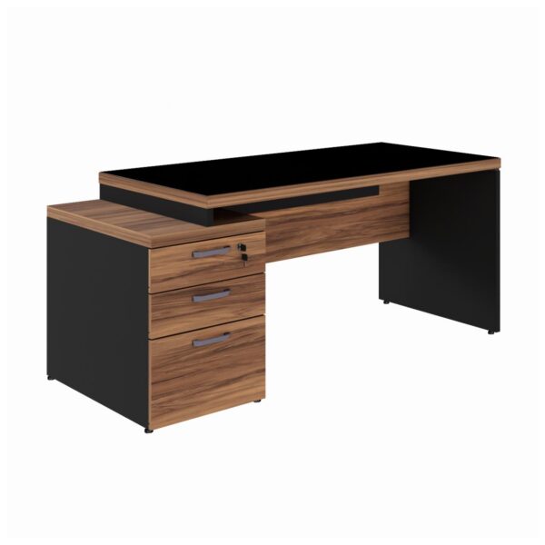 MESA DIRETORIA RETA COM VIDRO