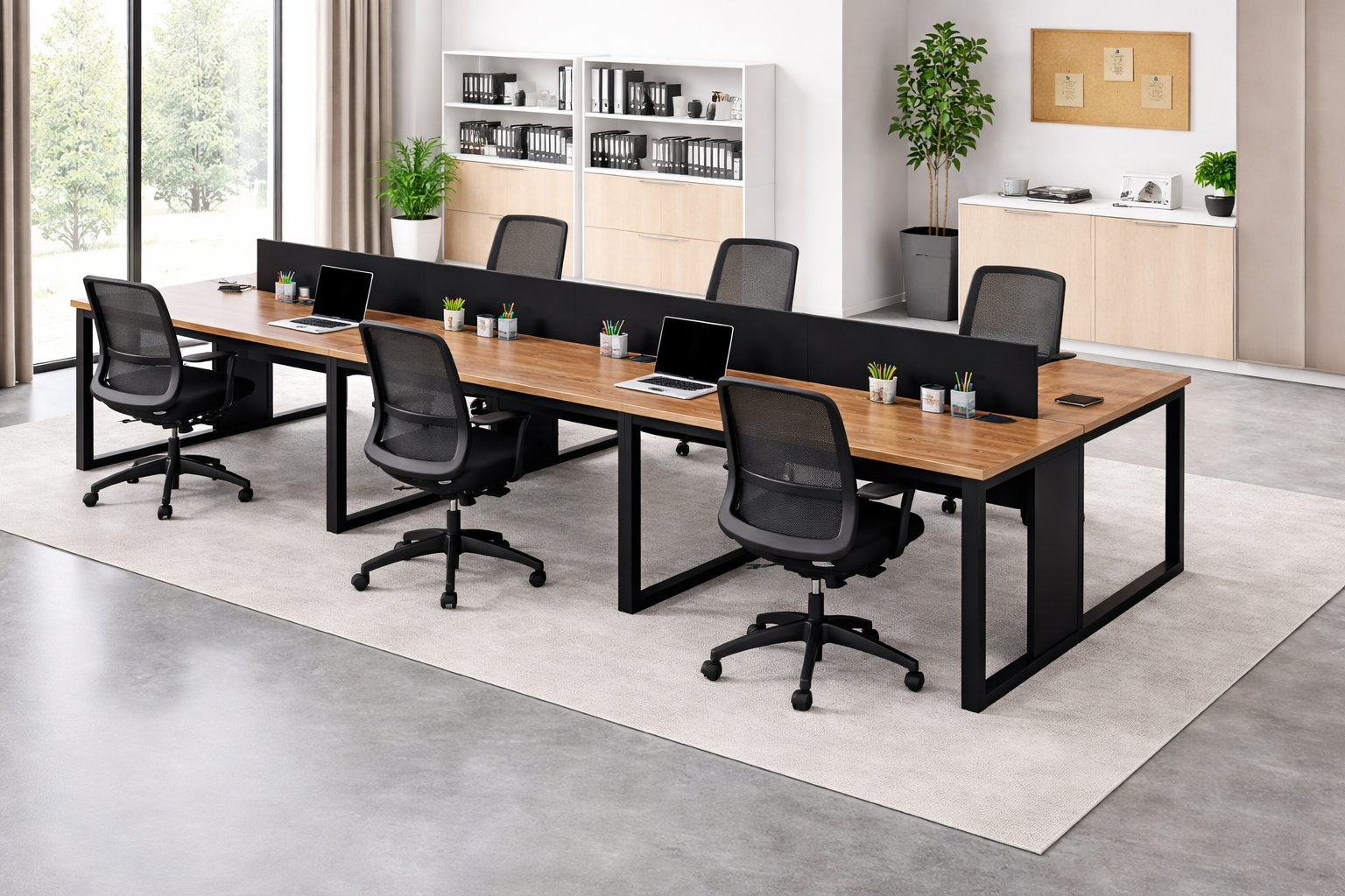 MESÃO COMPONÍVEL PÉ INDUSTRIAL NOGAL SEVILHA|PRETO - Image 2