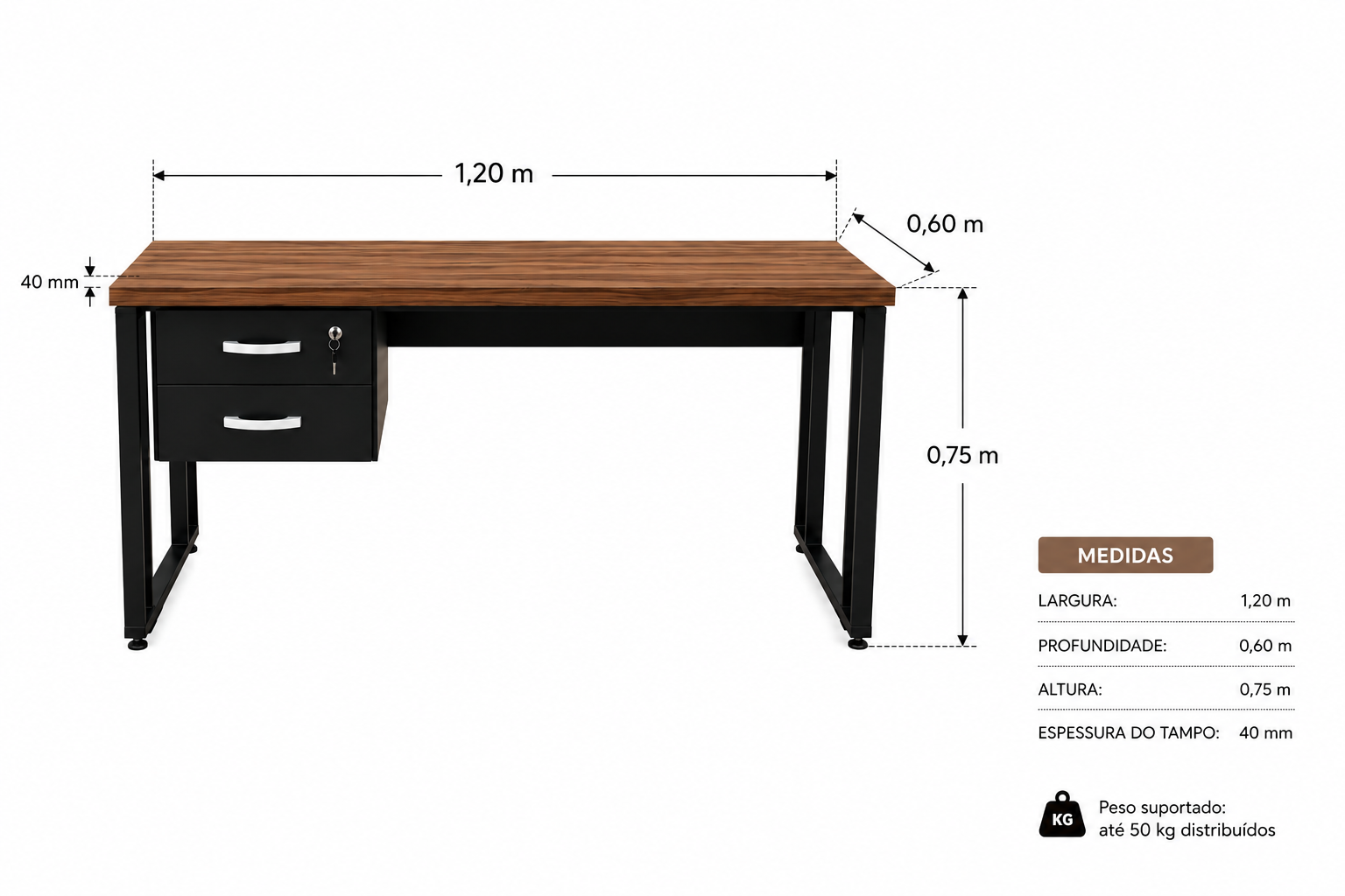 Mesa Pandim 1,20x0,60 - Imagem 2